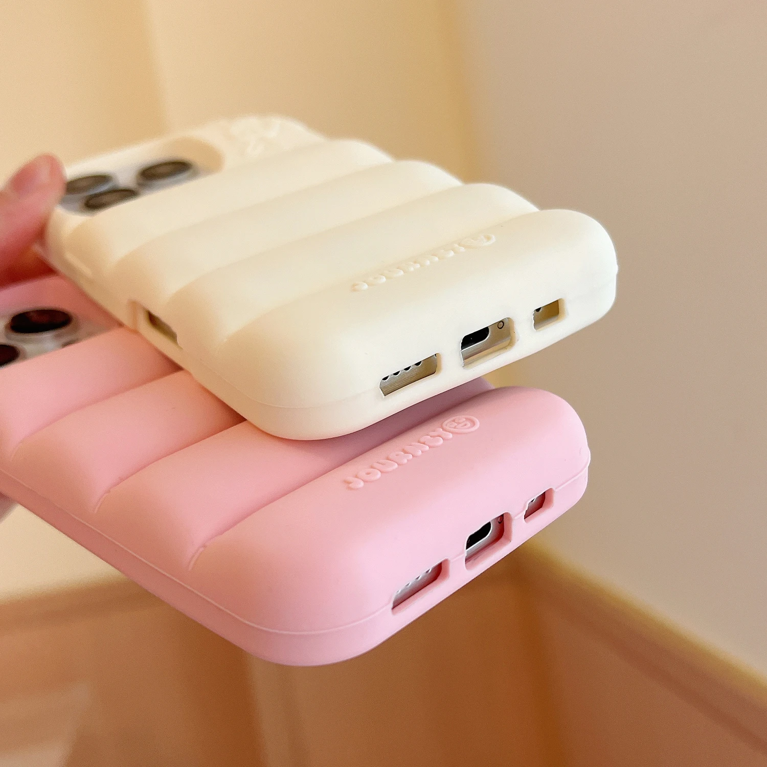 Luxury 3D Angel wings Stripe Soft Silicone Phone Case For Apple
