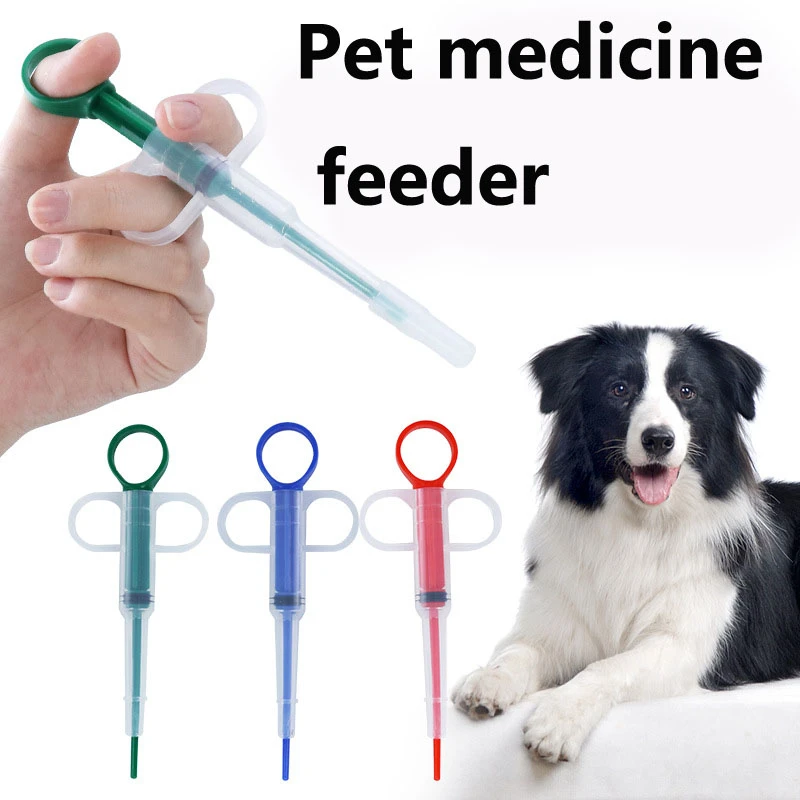 Pet Pills Applicator Cats Dogs Syringe Medicine Feeder Insect Repellent Supplies Can Clip Pills Pet Dog Cat Tube Feeder