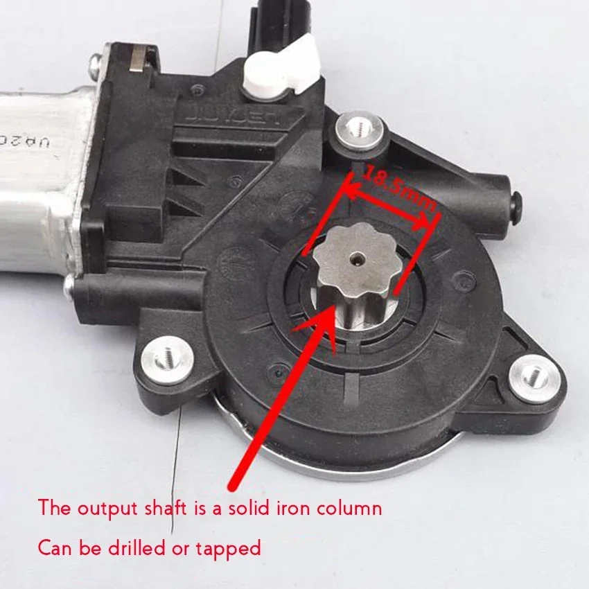 Left/ Right Car Window Lift Motor DC 12V Gear Motor Large Torque Motor Window Open Motor Driver 60RPM Shaft Outer Dia 18.5mm