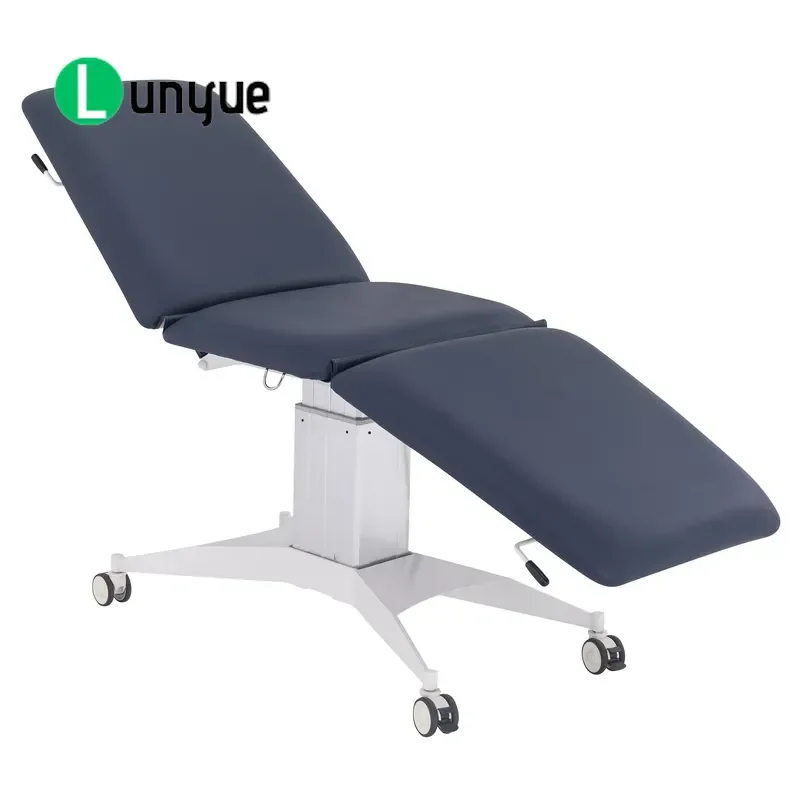 Modern Durable Leather Electric Hospital Treatment Bed 3 Stage Adjustment Built in Headrest Customizable Healthcare Center