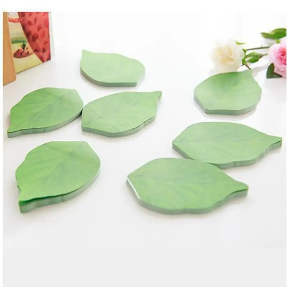 Self-กาว Sticky Notes Leaf Shape แบบพกพา MeMO Pad เขียนได้อย่างราบรื่น Memo Diary Planner ทํา Journaling Plan สติกเกอร์สํานักงาน