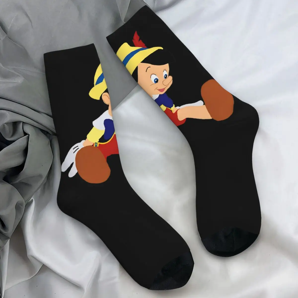 Pinocchio Socks Autumn graphic Stockings Korean Women Men Medium Soft Socks Design Cycling Anti Sweat Socks