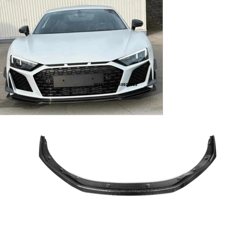 

Dry Carbon Fiber R8 Front Bumper Lip P Style Carbon Fiber Auto Part for R8 2021-2024 R8 Front Lip