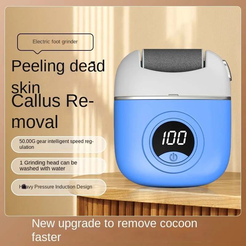 Nuovo smerigliatrice elettrica per piedi con display digitale, scrubber per piedi, rimozione della pelle morta, strumento per pedicure, rimozione calli tallone, pietra abrasiva per suola del piede