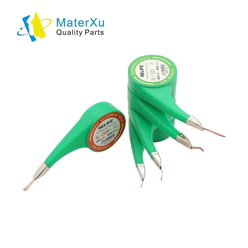 Solder Wick Relife No-Clean Copper Desoldering Braid Low Residue Tin Repair Tool RL-1520 RL-2020 RL-2520 RL-3020 RL-3520