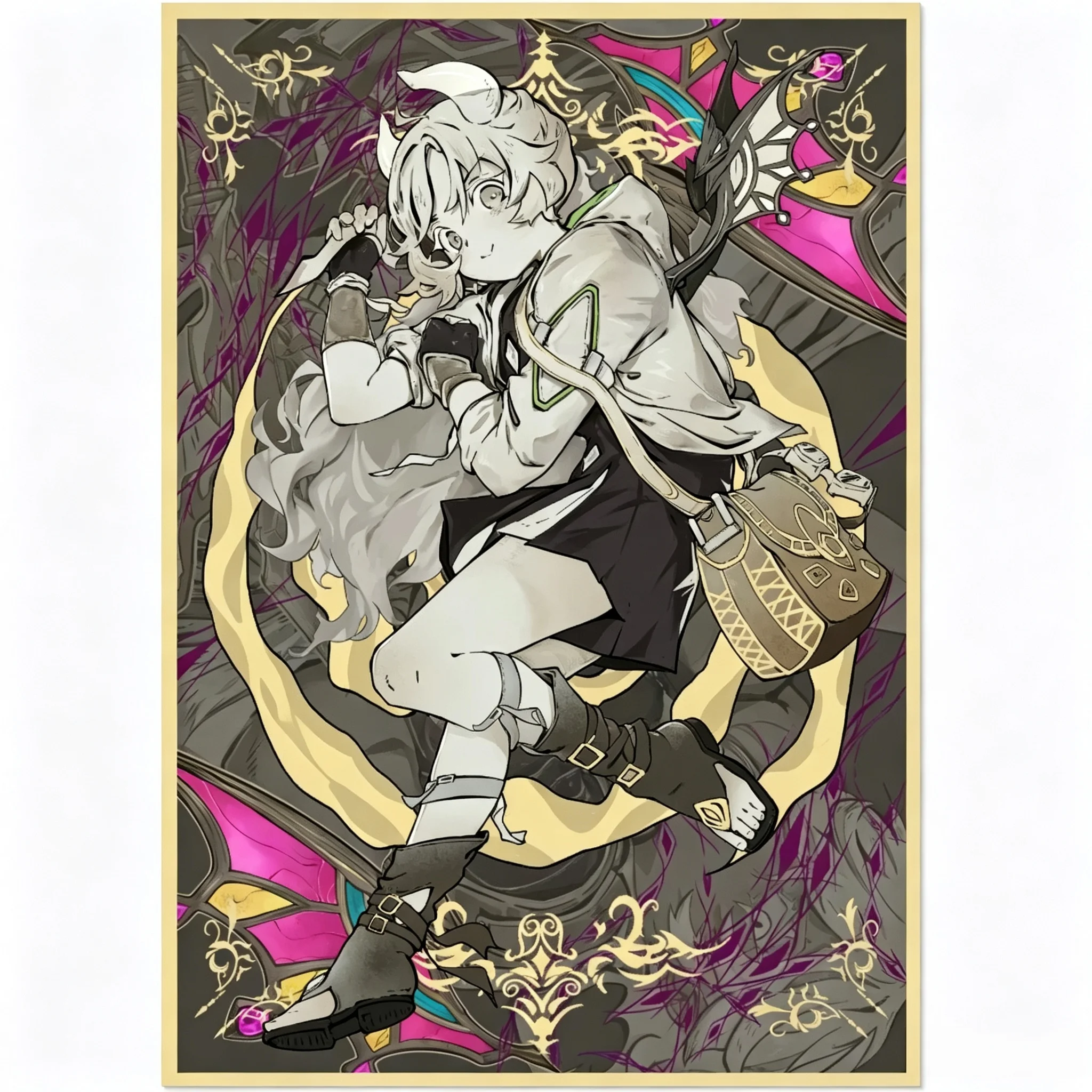 Yu-Gi-Oh！Incredible Ecclesia, The Virtuous Limited Edition Powder Foil Flash Card Cover 63x90mm Collection Card Protective Cover
