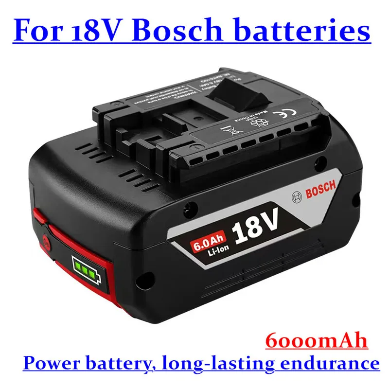ของแท้ 100% เหมาะสําหรับ 18V Bosch 6.0Ah พลังงานแบตเตอรี่ GBA GBH GSR GSB BAT618 BAT609 BAT620 แบตเตอรี่สํารอง