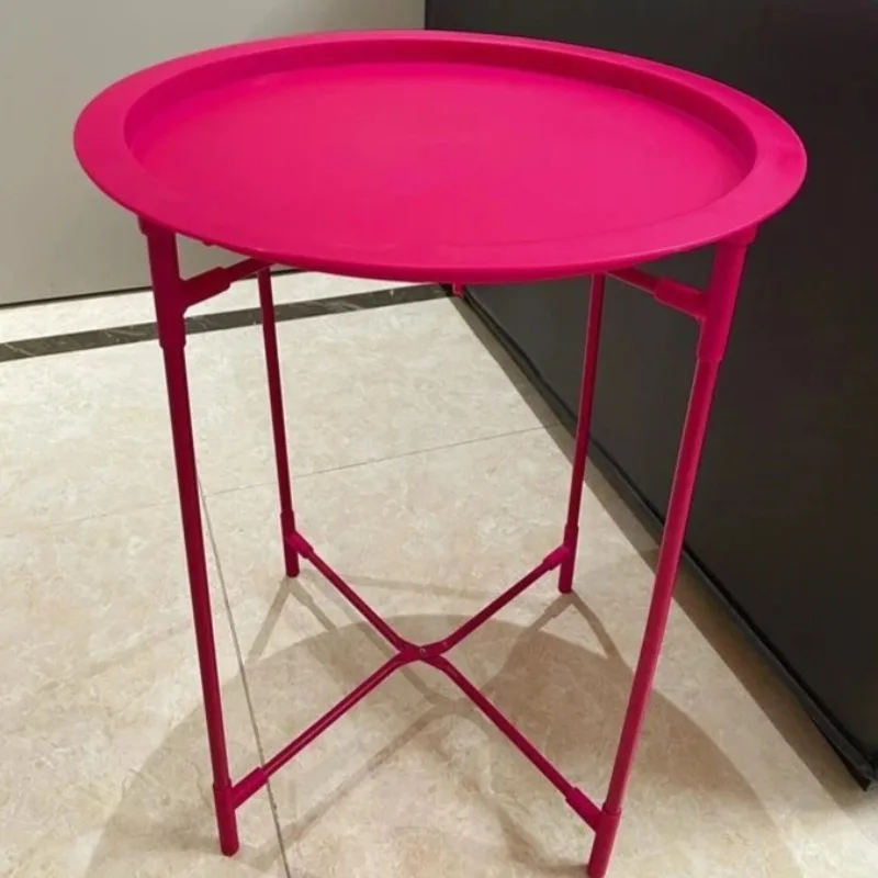 Foldable round Coffee Table Small Creative Tea Table for Balcony Outdoor Use Compact Apartment