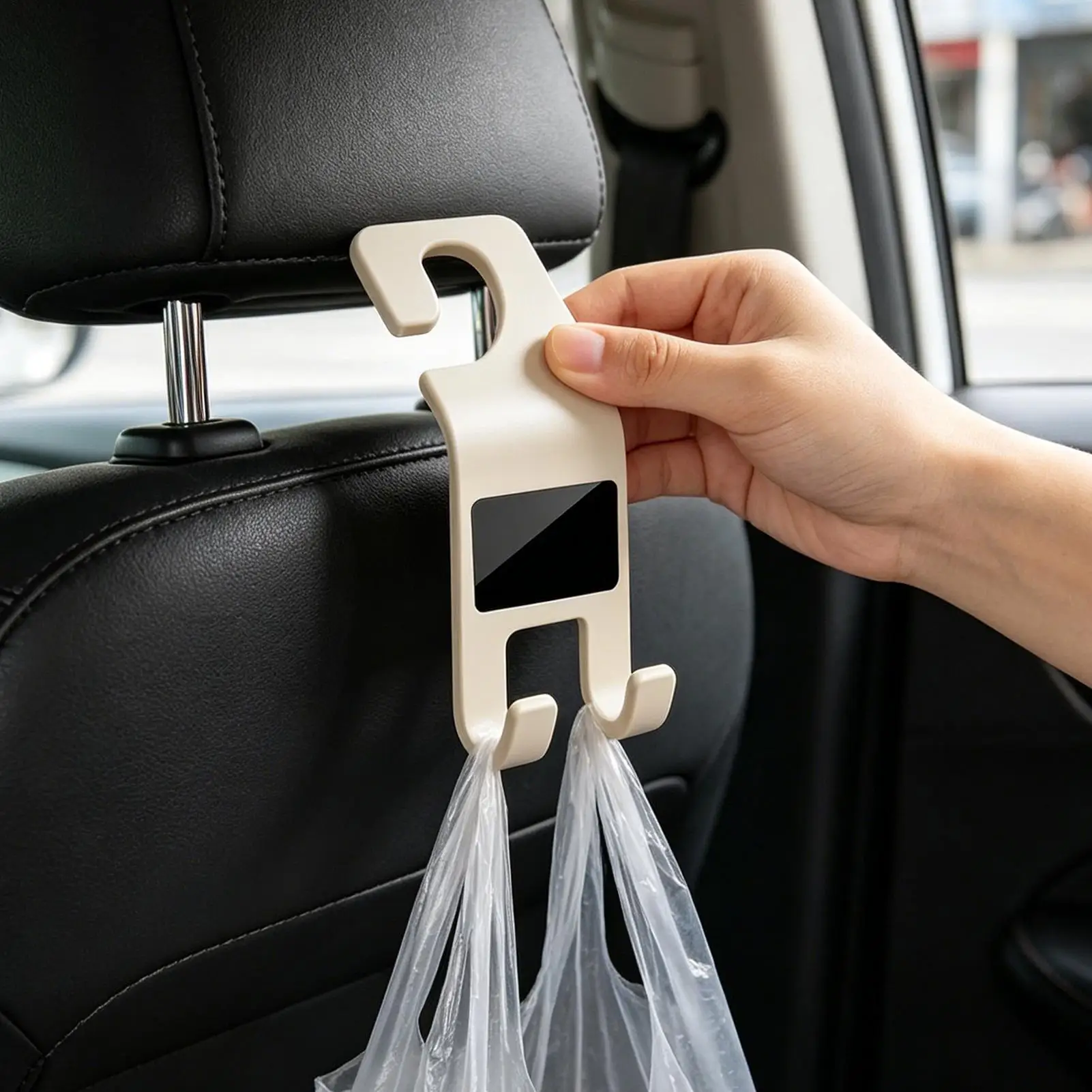 

Car Headrest Hooks Heavy Duty Non-Slip Organizer Car Seat Headrest Hooks for Bag Clothes Truck SUV Sedan Pickup Automotive