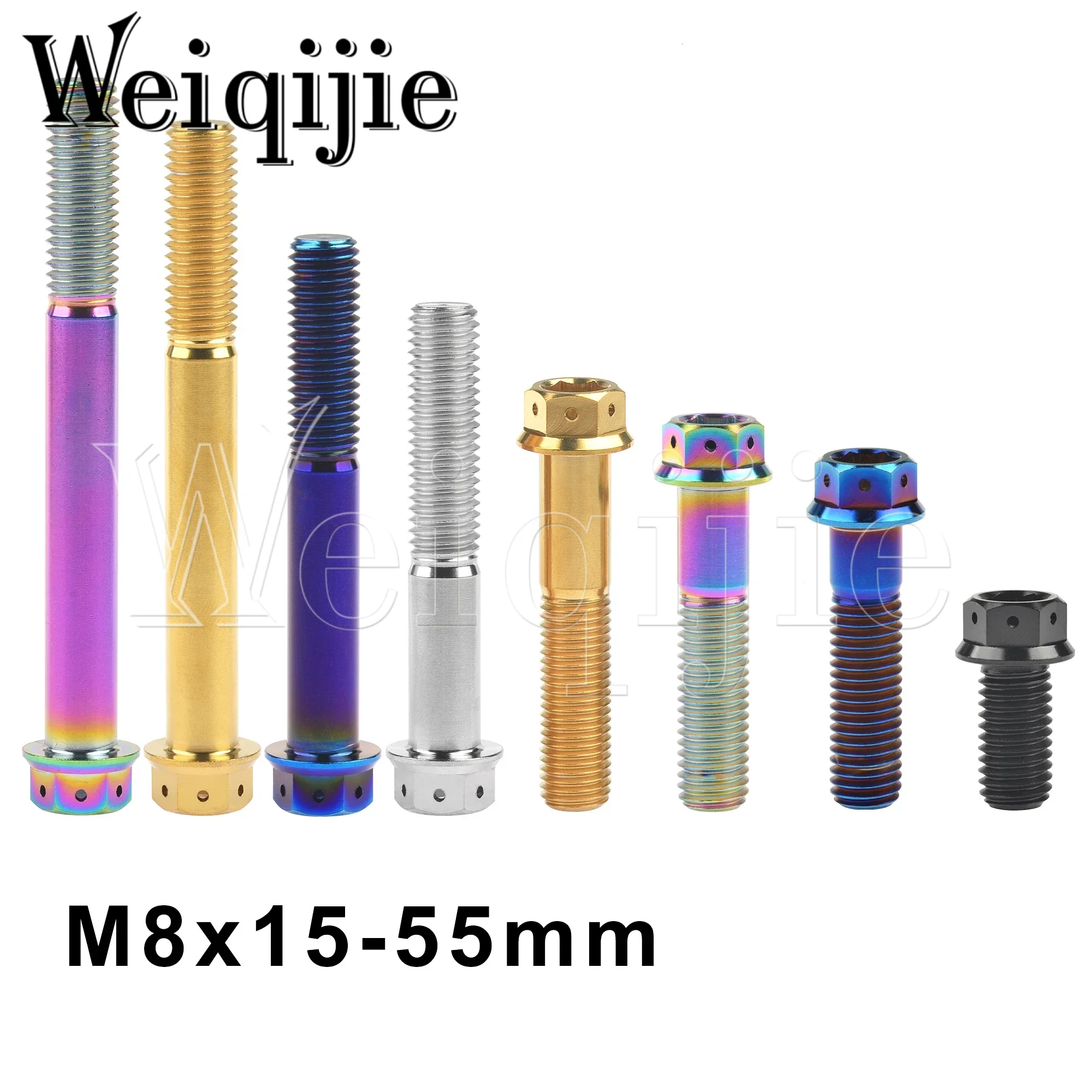 

Weiqijie 6 шт. титановые болты M8x15 20 25 30 35 40 45 50 55 мм Внутреннее шестигранное отверстие фланец маленькая головка для мотоциклетного винта