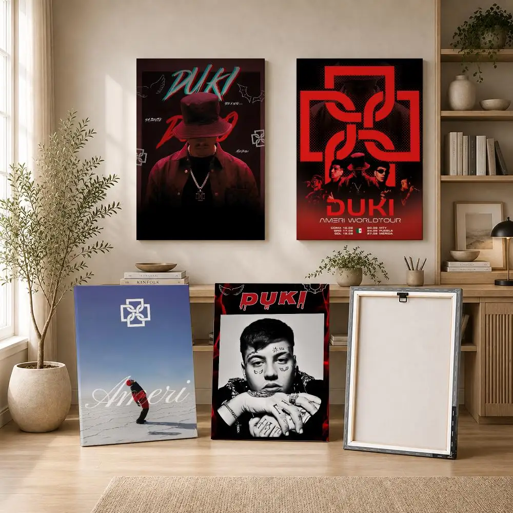 Singer D-Duki Framed Wall Painting HD Inner Frame Canvas Poster Bedroom Room Hallway Wall Art Decor