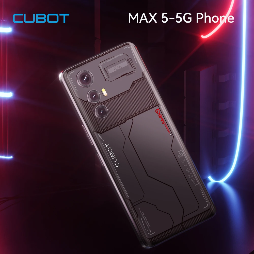 CUBOT MAX 5 смартфон с ,5-дюймовым дисплеем, восьмиядерным процессором MTK Dimensity, ОЗУ 24 ГБ, ПЗУ 6,95 ГБ, Android 14, 144 МП