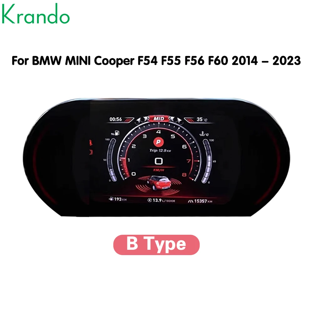 Digital Instrument Cluster for BMW Mini Cooper F54 F55 F56 F60 2014-2023 LCD Dashboard Speedometer Virtual Cockpit Linux System