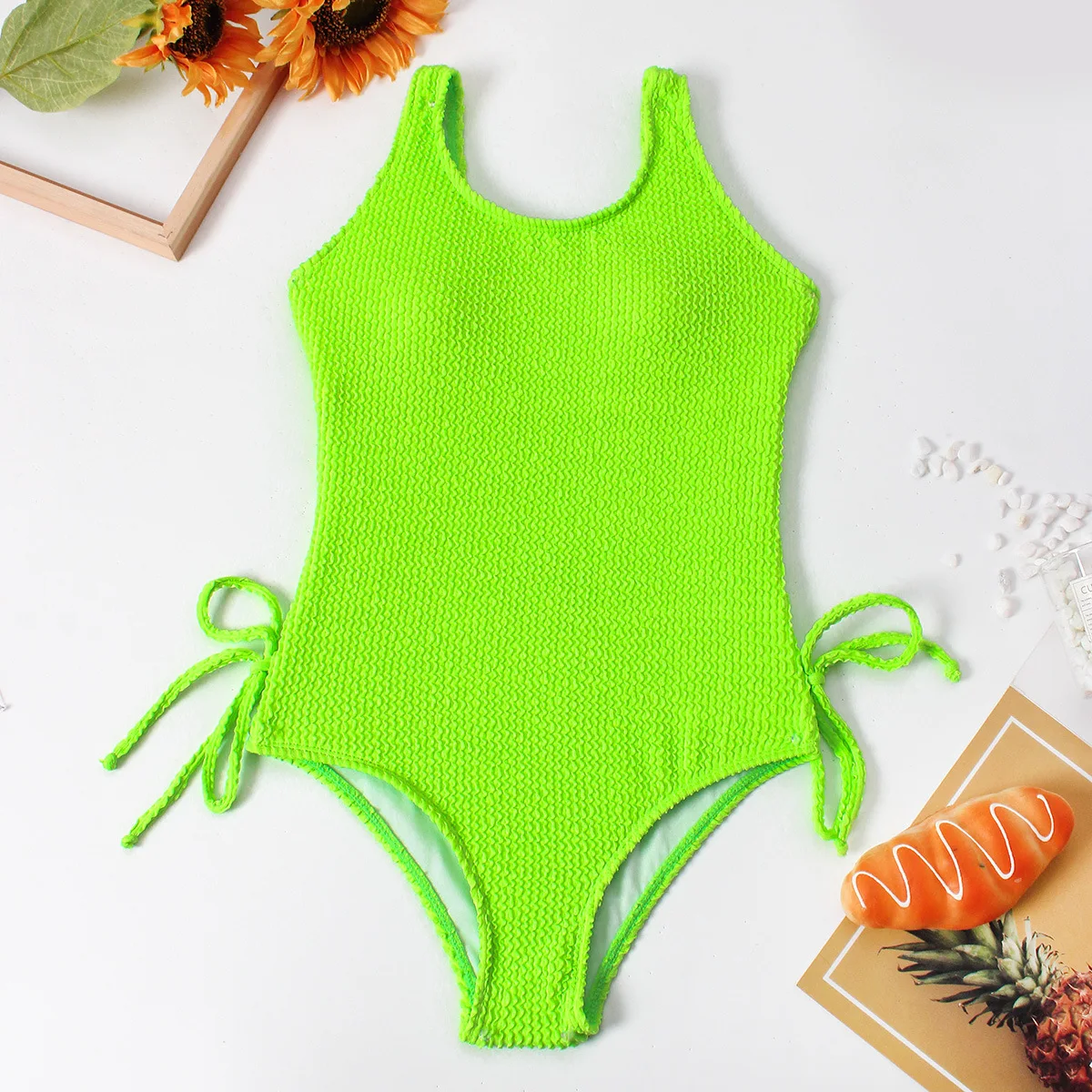 Neon Girls Teens One Piece Swimsuit 7-12 Years Summer Kids Swimwear Children Beachwear Sports Bathing Swimming Suits Monokini