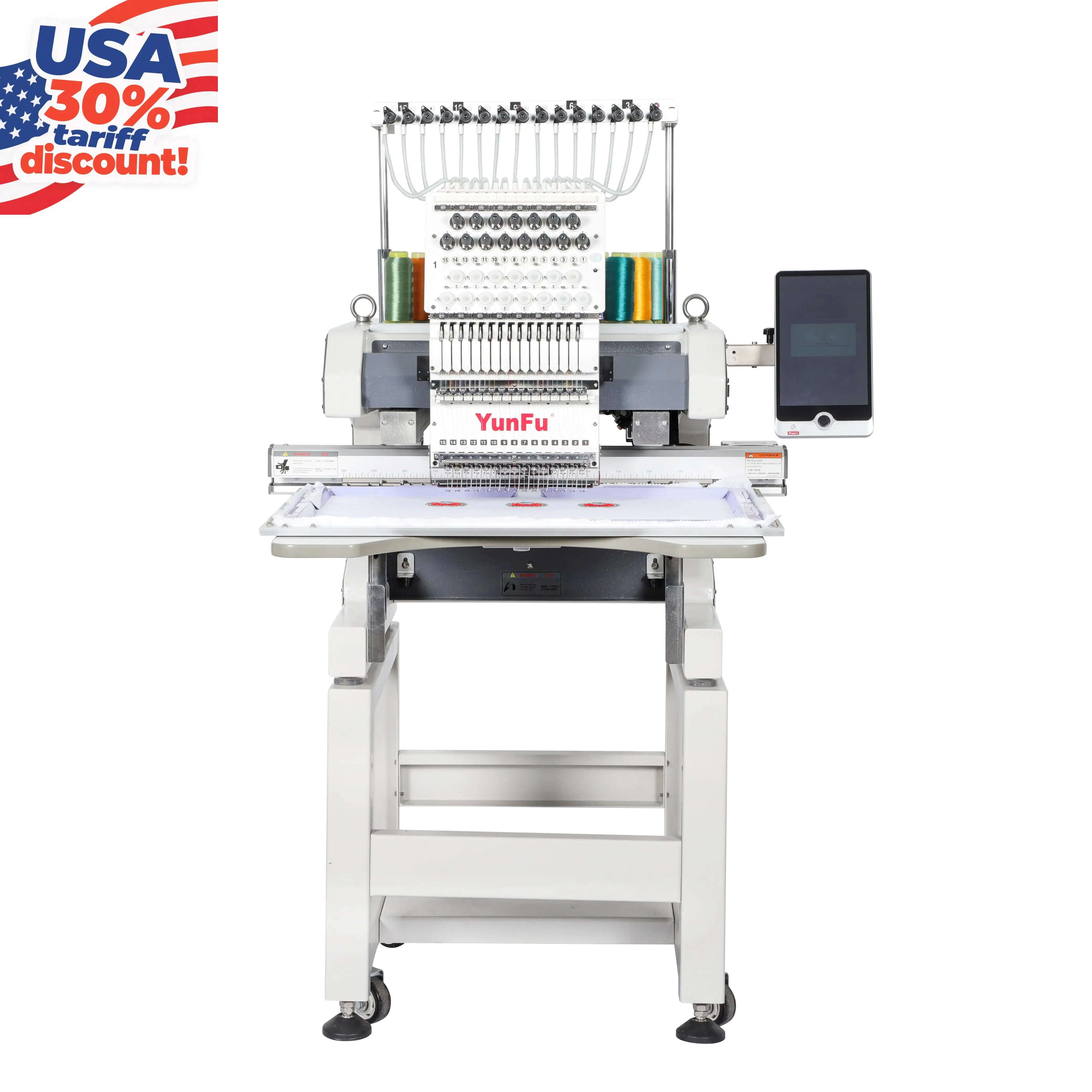 윤푸 12-15 바늘 가정용 컴퓨터 자수 기계 셔츠 단일 헤드 다하오 A15 Pro 인쇄소 긴급 주문