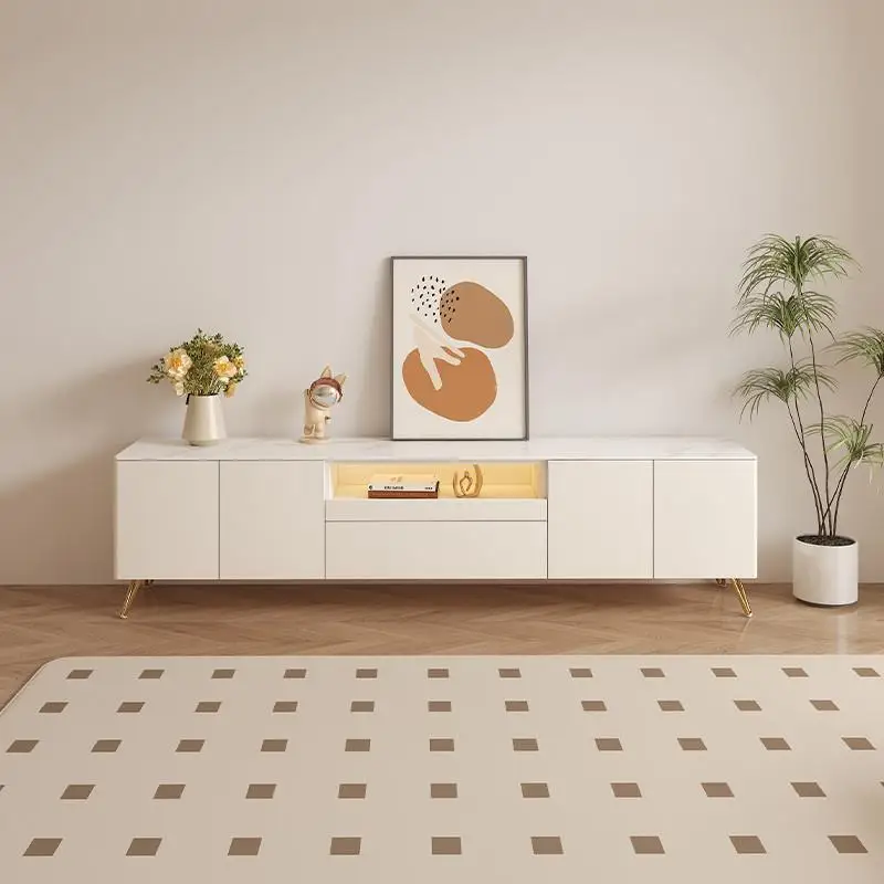 

White Modern Tv Stand Minimalist Nordic Unique Luxury Tv Cabinet Elegant Storage Muebles Para El Hogar Living Room Furniture