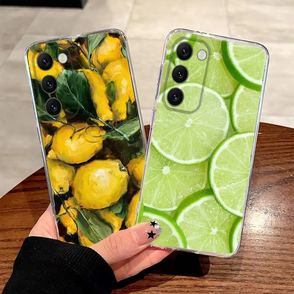 

I-Interesting lemon Phone Case For Samsung S30,23,21,22,20 FE lite,S10,9,PIus Note20ultra Soft Transparent