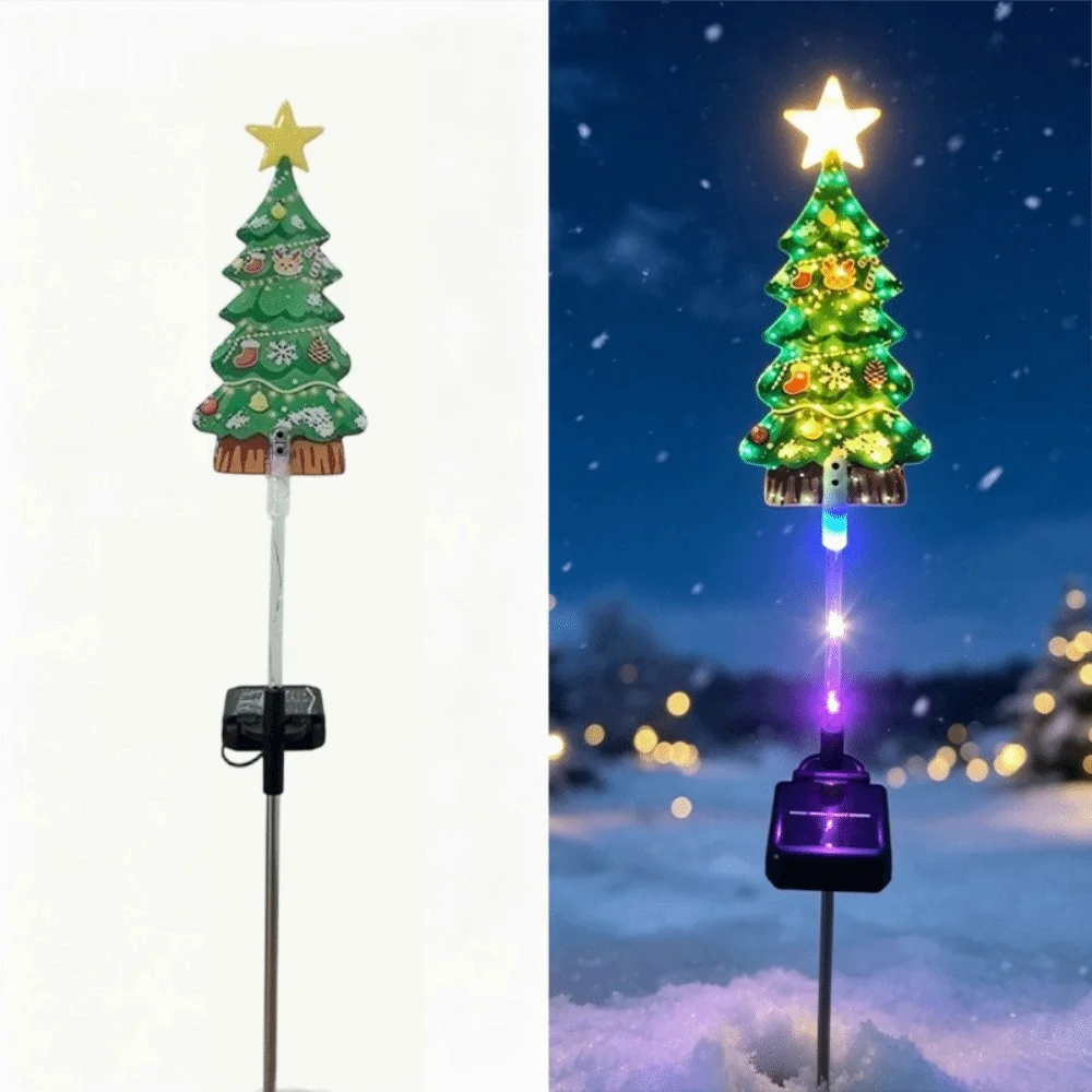 Waterproof Solar Christmas Tree Lights Weatherproof Energy Efficient Solar Powered Lights Solar Powered Dusk To Dawn