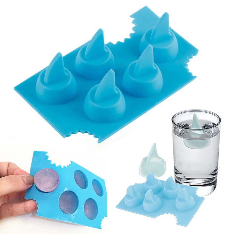 

Free Shipping 500pcs/lot Ice Tray Cool Shark Fin Shape Ice Cube Tray Sharkfin Ice Mold Maker Mould