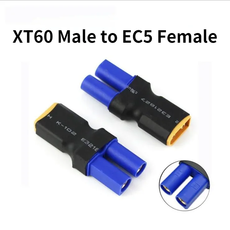 อะแดปเตอร์ XT60 เป็น XT90 EC5 EC3 T XT30 TRX ตัวเชื่อมต่อแบบตัวเมียและตัวผู้ ปลั๊กสำหรับแบตเตอรี่ลิโพ RC อะไหล่ควบคุม