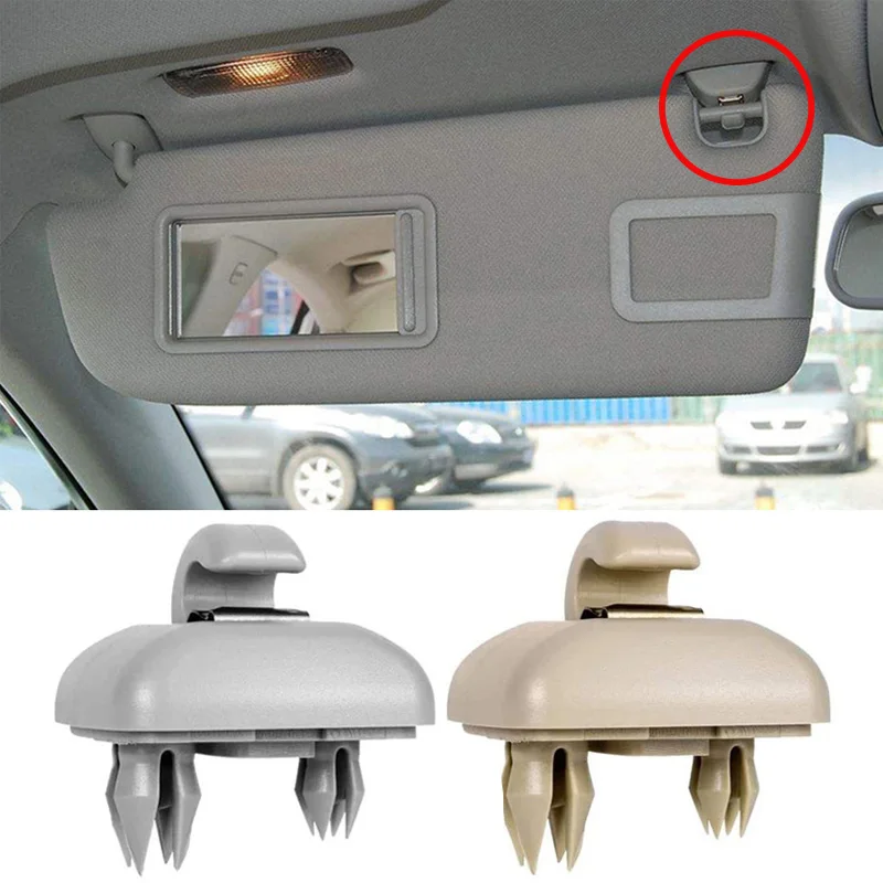 1/2pcs car sun visor hook For Audi A1 A3 A4 A5 Q3 Q5 S3 S4 S5 Allroad 8U0857562A Grey beige Interior Sun Visor Clip Holder