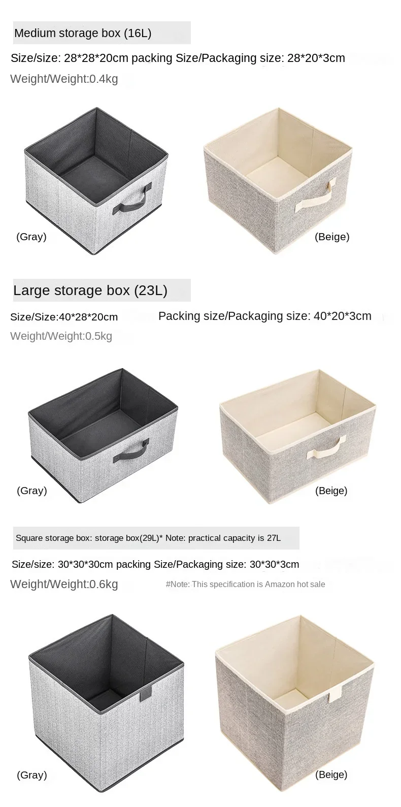 New Sweater Clothes Storage Box Fabric Closet Drawer Student Dormitory Wardrobe Collapsible T-shirt and Toy Separation Organizer