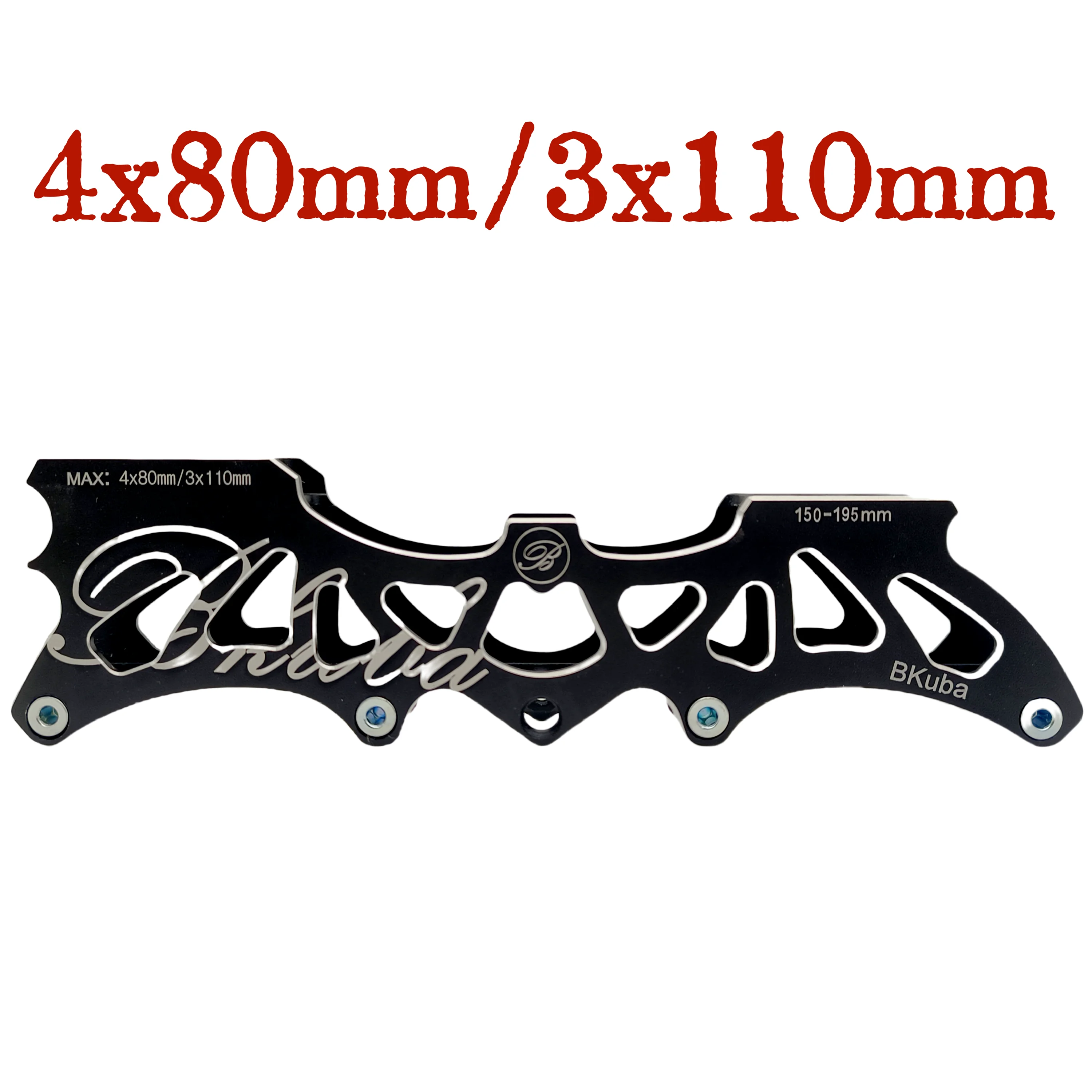 Free Shipping Skate Frame 243mm 4x80mm and 3x110mm in 1 Black One Pair/Lot