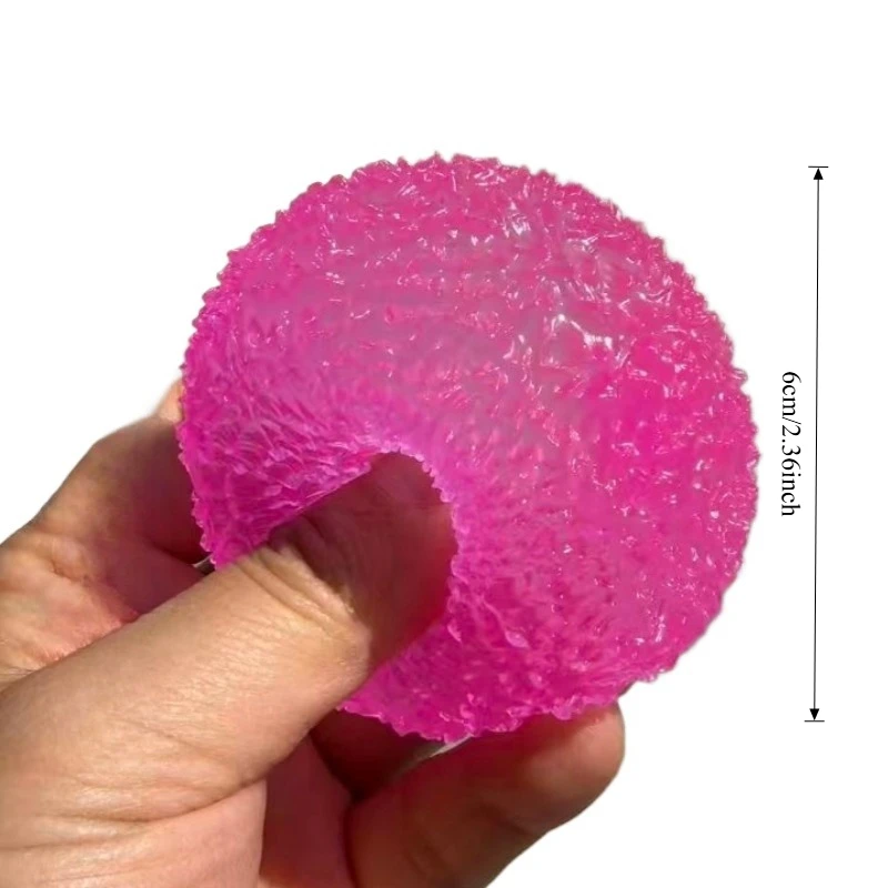 2A-Squishy Ice Ball Maltose Fidgets Toy Super Soft Pink Mochi Slow-rebound Squeeze Toy Anti-Stress Toy For Adults Hand Exercise