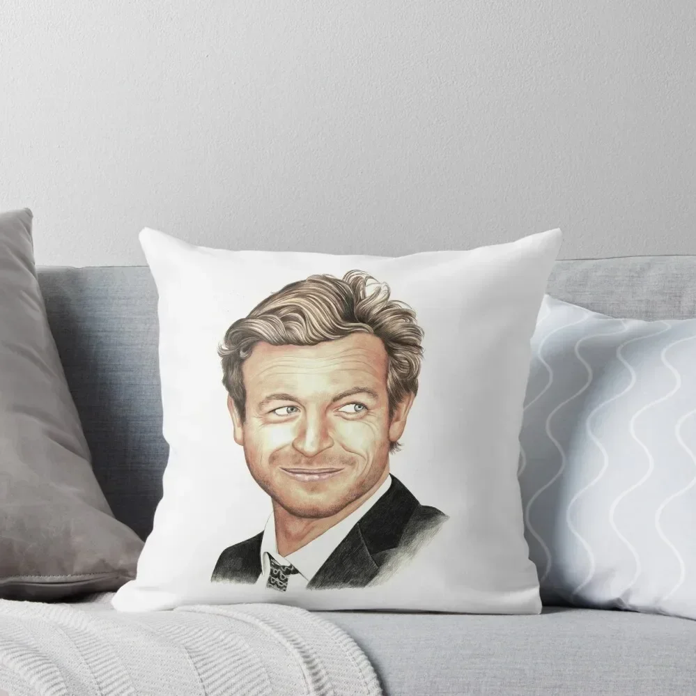 The Mentalist played by Simon Baker Throw Pillow Pillowcases Pillow Decor autumn decoration Pillow Cases Decorative