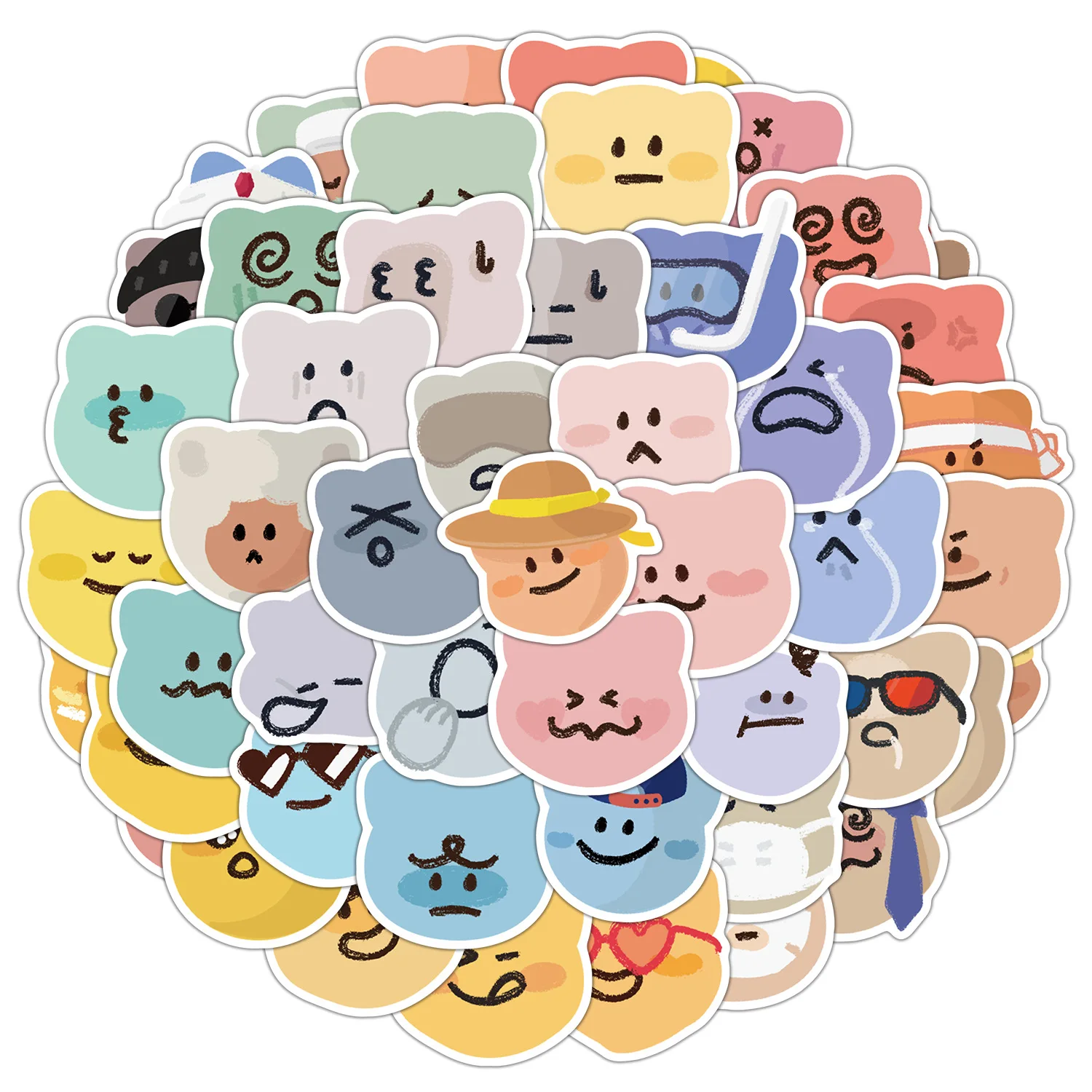 

10/50PCS Cute Colorful Bear Meme Sticker Funny Animal Graffiti Decal Kids Toy DIY Water Cup Phone Case Bicycle Refrigerator