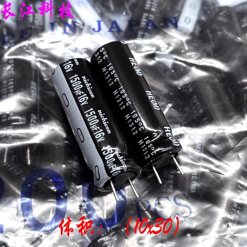 

Электролитический конденсатор Nichicon HE 1500uf 16v 16v1500uf 10x30 из Японии