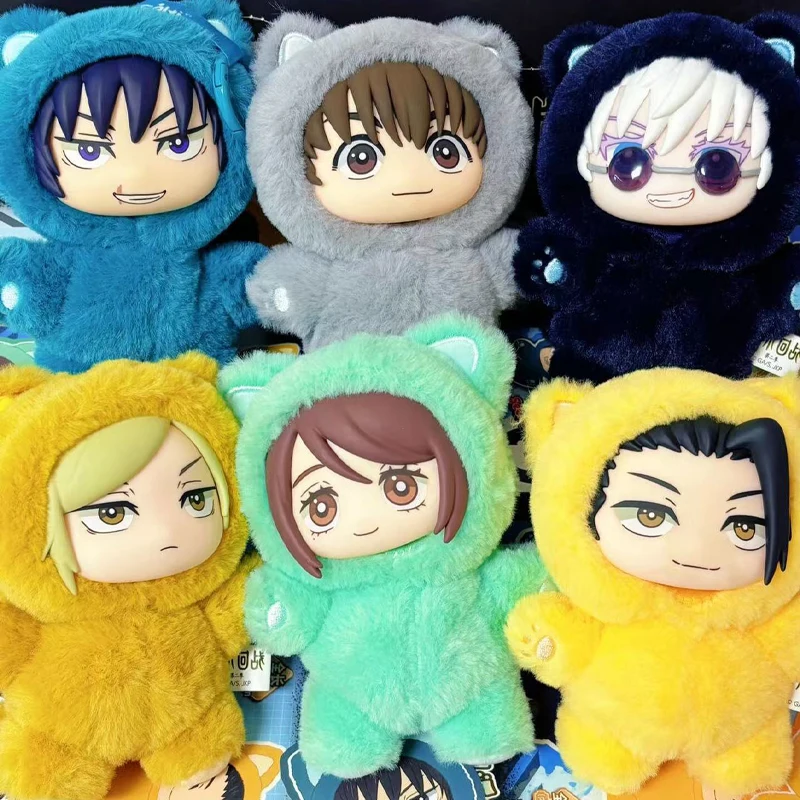 

Eaki Jujutsu Kaisen Cat Ear Plushie Party Series Виниловая плюшевая слепая коробка Модная игрушка Geto Suguru Gojo Satoru Кукла Сумка Подвеска Подарок