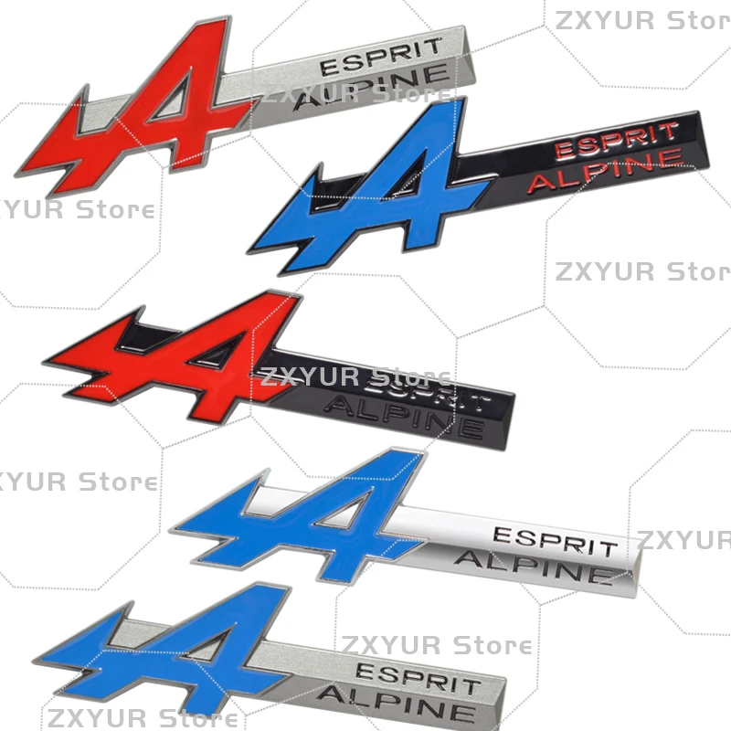 Metal esprit alpino emblema estilo do carro grade dianteira adesivo emblema para arcana rafale espace austral arcana megane acessórios do carro