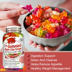 Acid Apple Cider Vinegar Gummies for Slimming, Soothes Gas & Bloating, Cholesterol Blood Sugar Levels & Burning Fat, Weight Loss