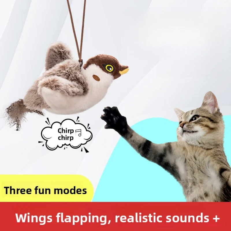 

Cat Toy Sparrow Realistic Electric Sparrow Bird Cat Accessory for Self-Entertainment Realistic Toy