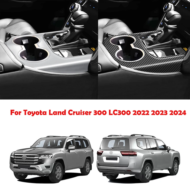 For Toyota Land Cruiser 300 LC300 2022 2023 2024 ABS gear front water cup holder cover Drinking cup holder frame accessories