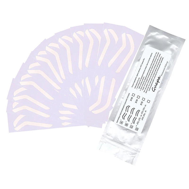 ملصق استنسل للحواجب ، شريط على شكل الحاجب ، ملصق مساعد للحواجب بميكروبلادينج لوضع الحاجب