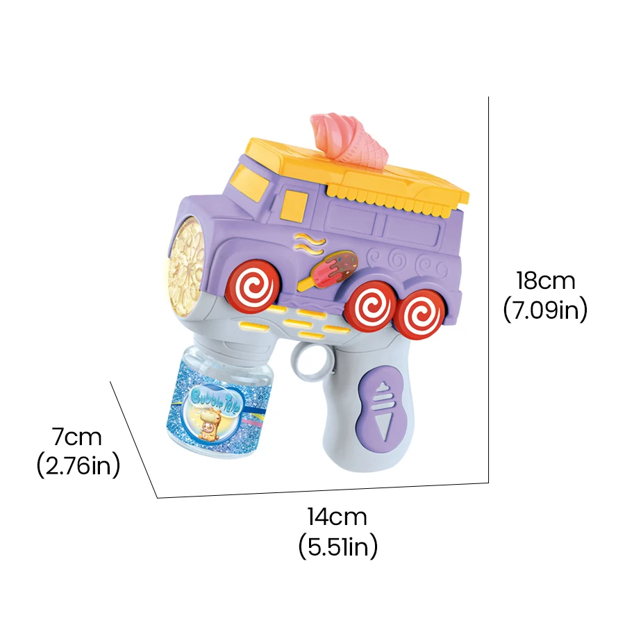 Camion de crème glacée portatif, Machine à bulles électrique, soufflant de savon, lumières sonores, jouets pour enfants, fête en plein air, jeu de mariage