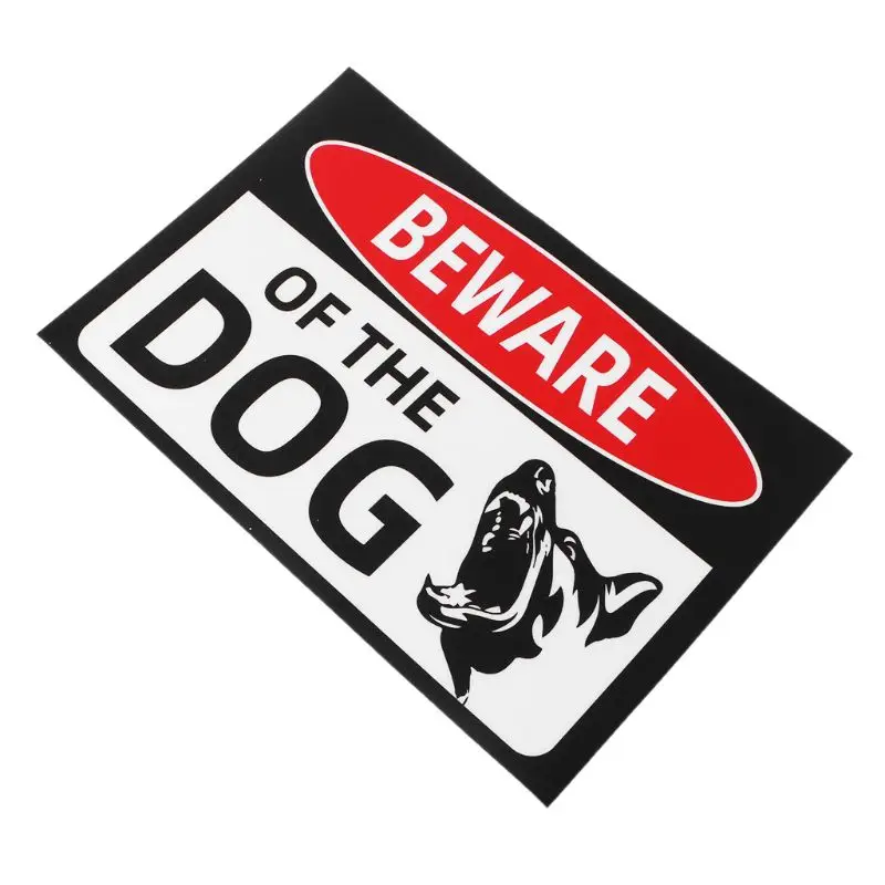 Beware of Dog Sticker 12 x 8 Inches Warning Window Stickers Decal for Car Home Window Door Warning Security Sticker