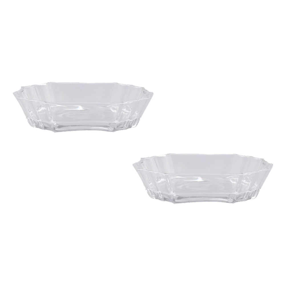 

2Pcs Transparent Glass Soap Box Embossment Dish for Bathroom Hotel Travel Organizer Soap Box Bathroom Supply