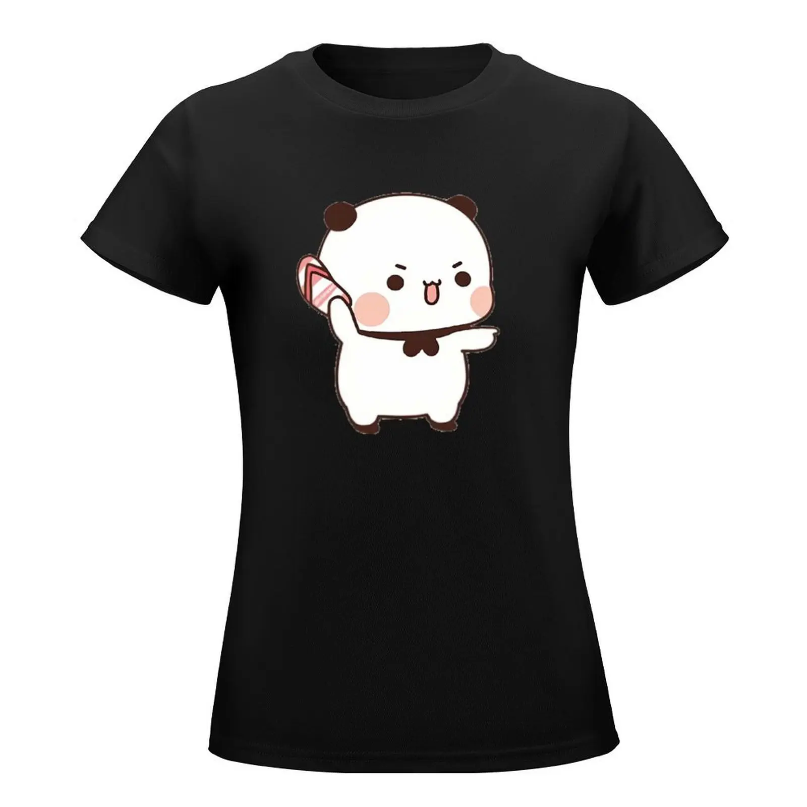 Cute Bubu is Throwing Flip-flops At Dudu Since He Teases Bubu \t T-Shirt tops graphics funny Women's summer blouses 2024