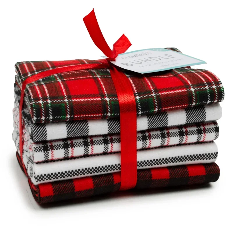 

Best.IHot Sale..t 18"x21" Cotton Flannel Plaid Precut Sewing & Craft Fabric Bundle, Red 5 Piece.Innovative design.Innovative