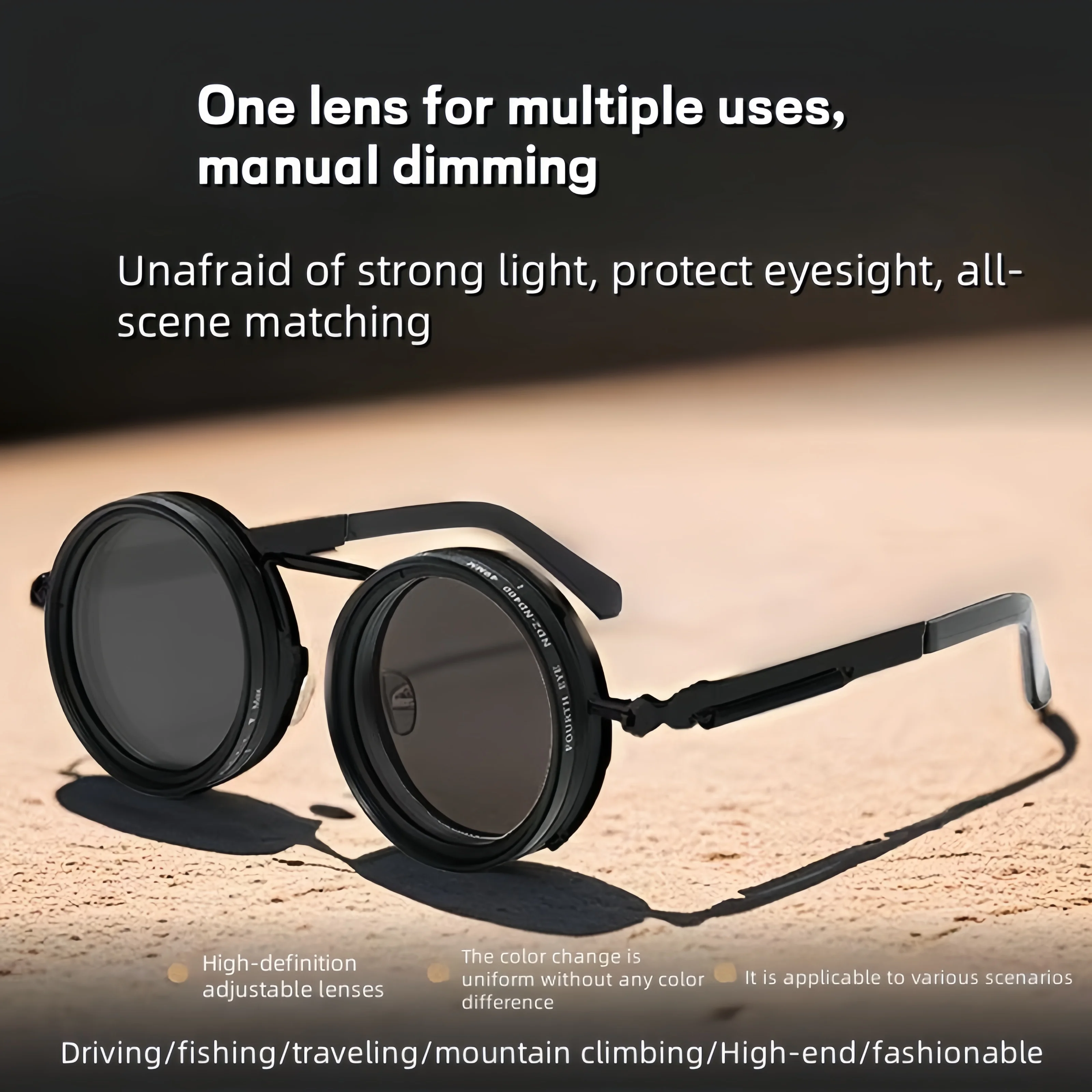 

Очки ручной работы с регулируемой яркостью ND9, вращающиеся, очки, очки