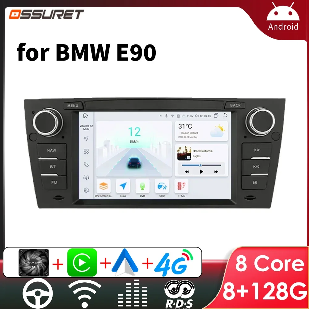 

Android Car Radio Multimedia for BMW E90 E93 E91 E92 2006 -2012 Auto Radio Stereo Screen Video Player CarPlay WiFi GPS 7862