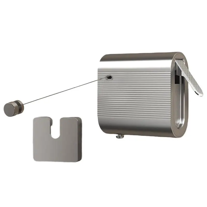 

Indoor Clothesline 13.8 Ft Clothes Drying Rope Wall Mounted Retracting Clothesline Heavy Duty Stainless Steel Wire For Laundry