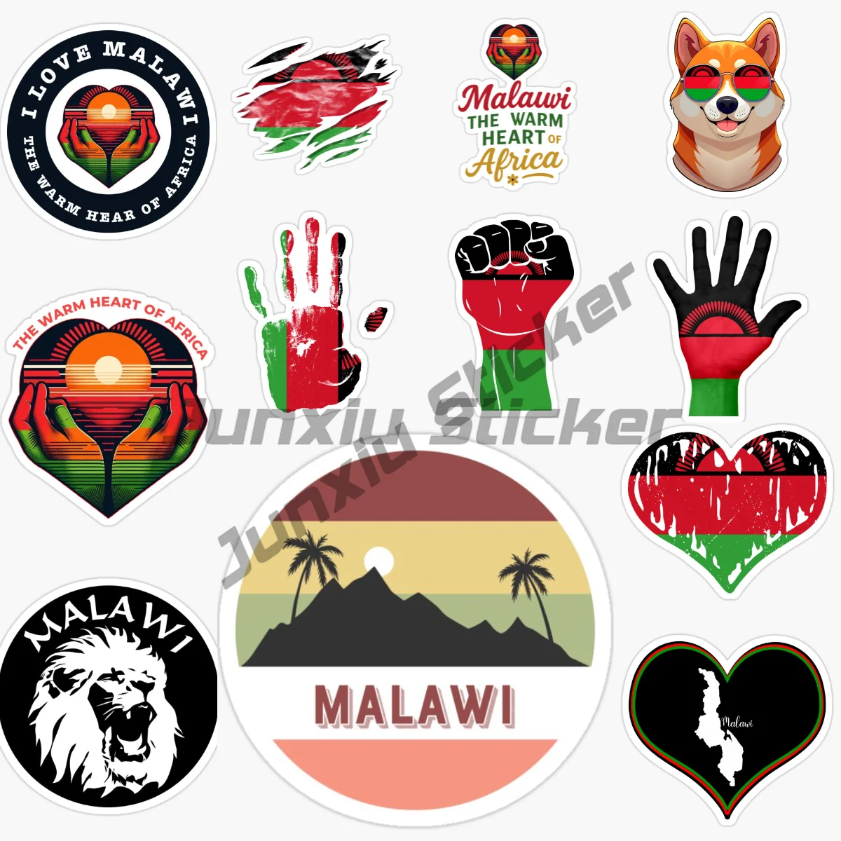 

Creativity MALAWIAN Flag Map PVC Car Stickers Scratch-Proof Vinyl Accessories Waterproof Decoration Decals