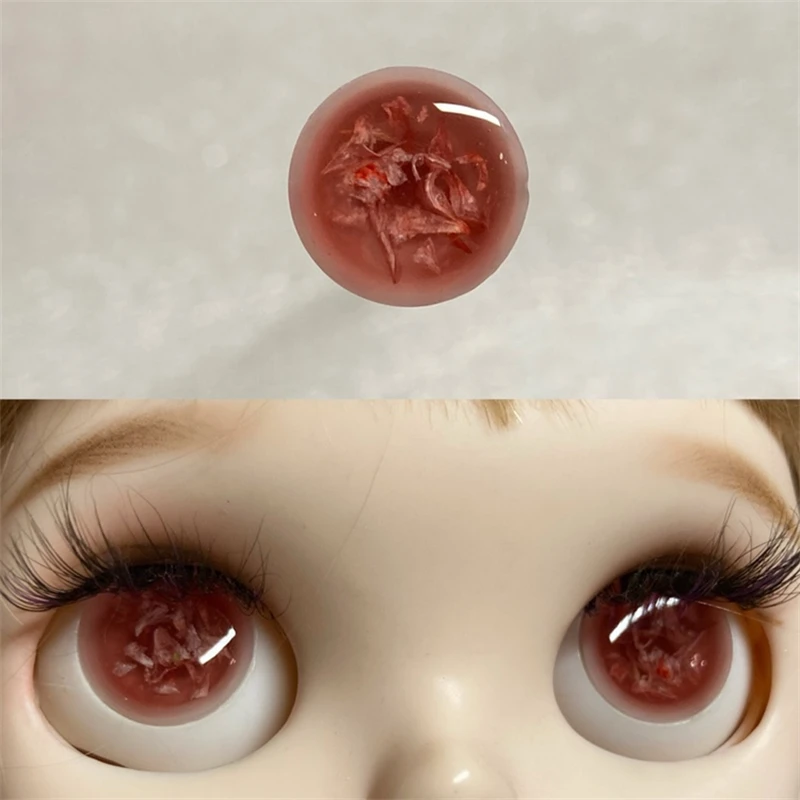 Eyes For Toys BJD Blyth Doll Accessories Sparkling Drop Glue Flower Cute Eye Piece Eyes For Dolls Crafts For BJD Dolls Pieces