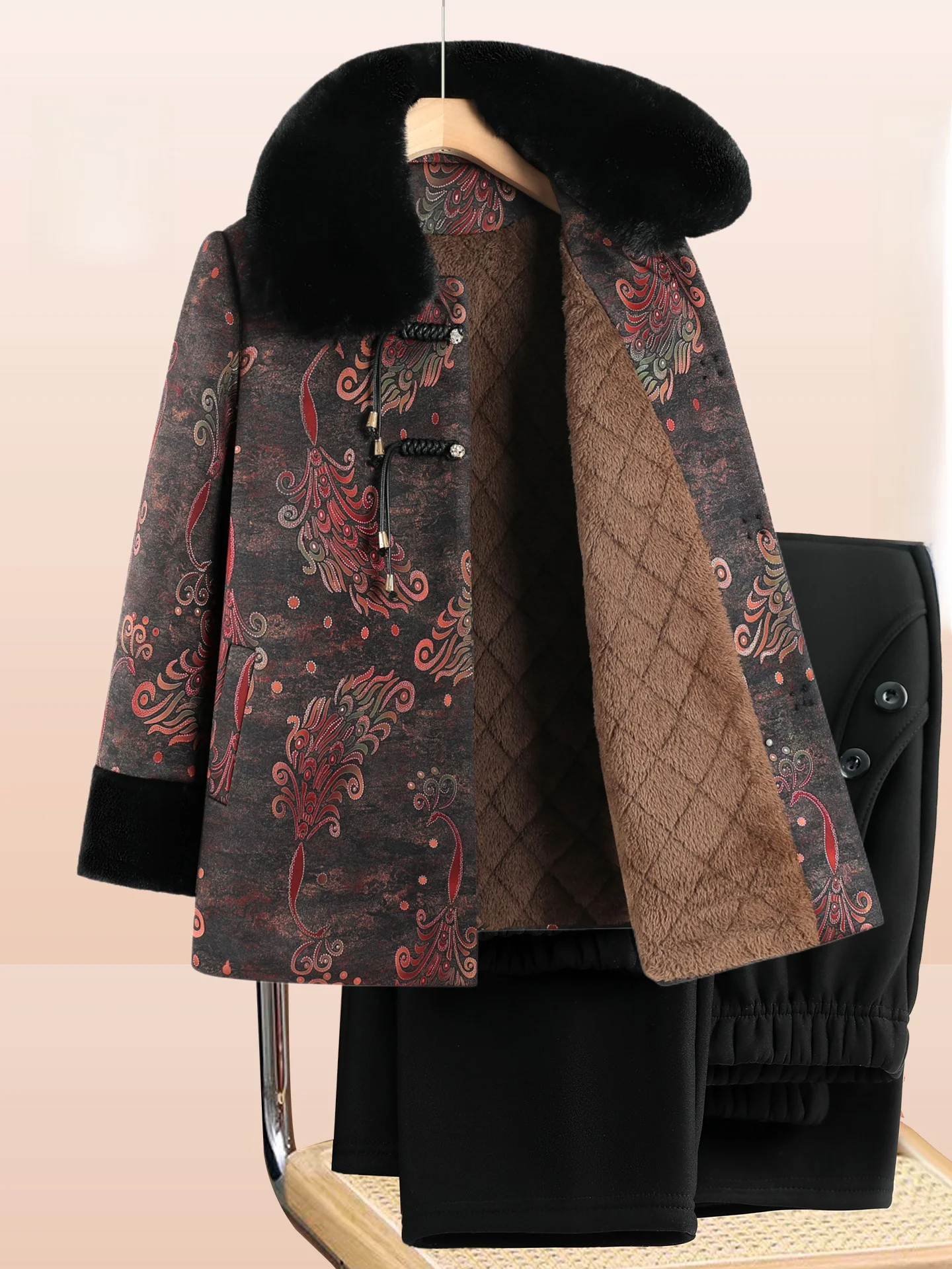 

Утепленное зимнее пальто для женщин среднего и старшего возраста: модное длинное пальто на пуговицах для тепла и комфорта