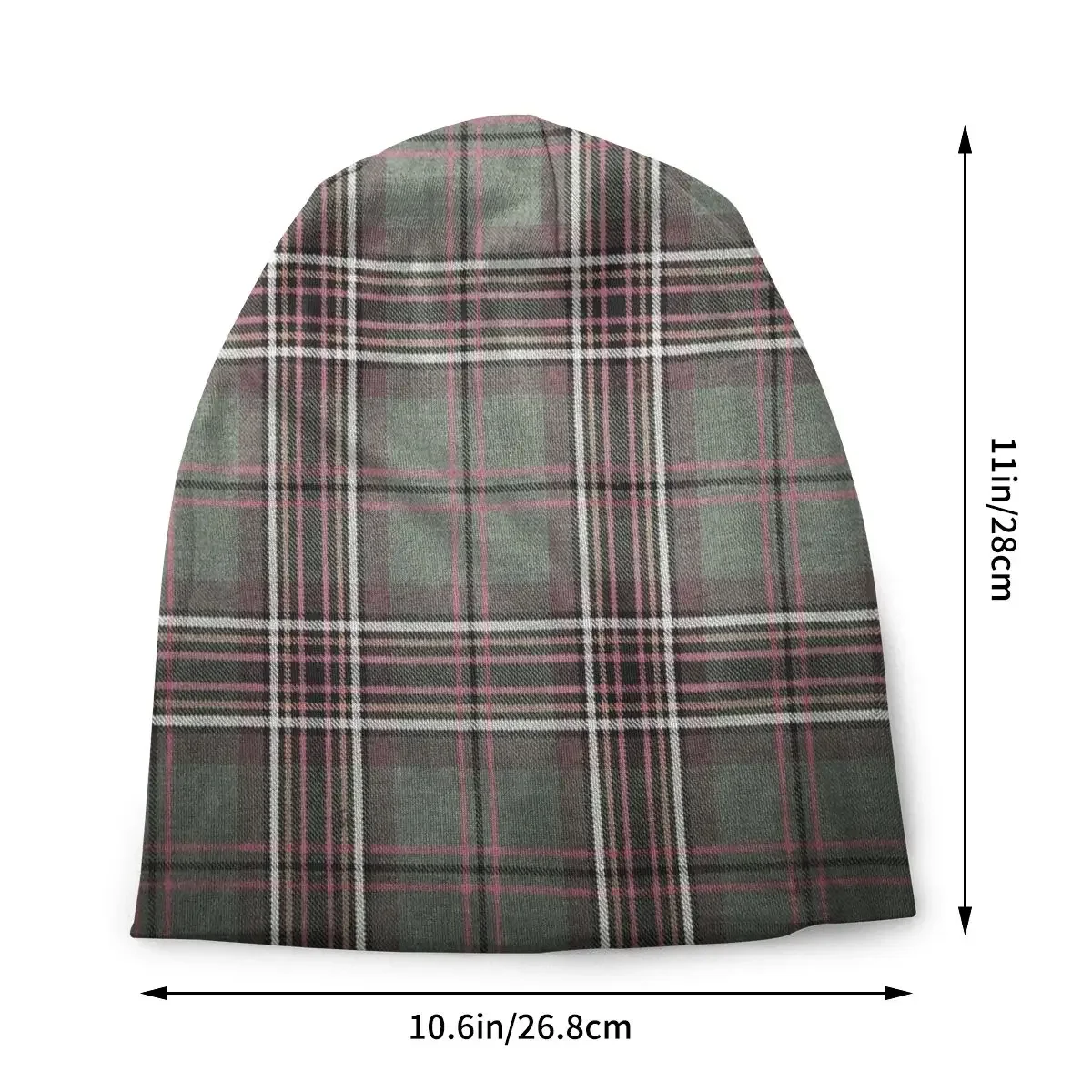 Murphy Tartan Scottish Plaid Skullies Beanies Hat Hip Hop Autumn Winter Ski Unisex Grid Caps Adult Warm Dual-use Bonnet Knit Hat