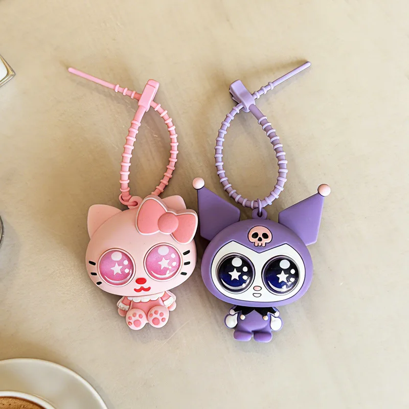 New Kuromi Squeeze Decompression Toy Keychain Cartoon Character Pendant Bag Charm For Backpack Car Decoration Holiday Gift view 4